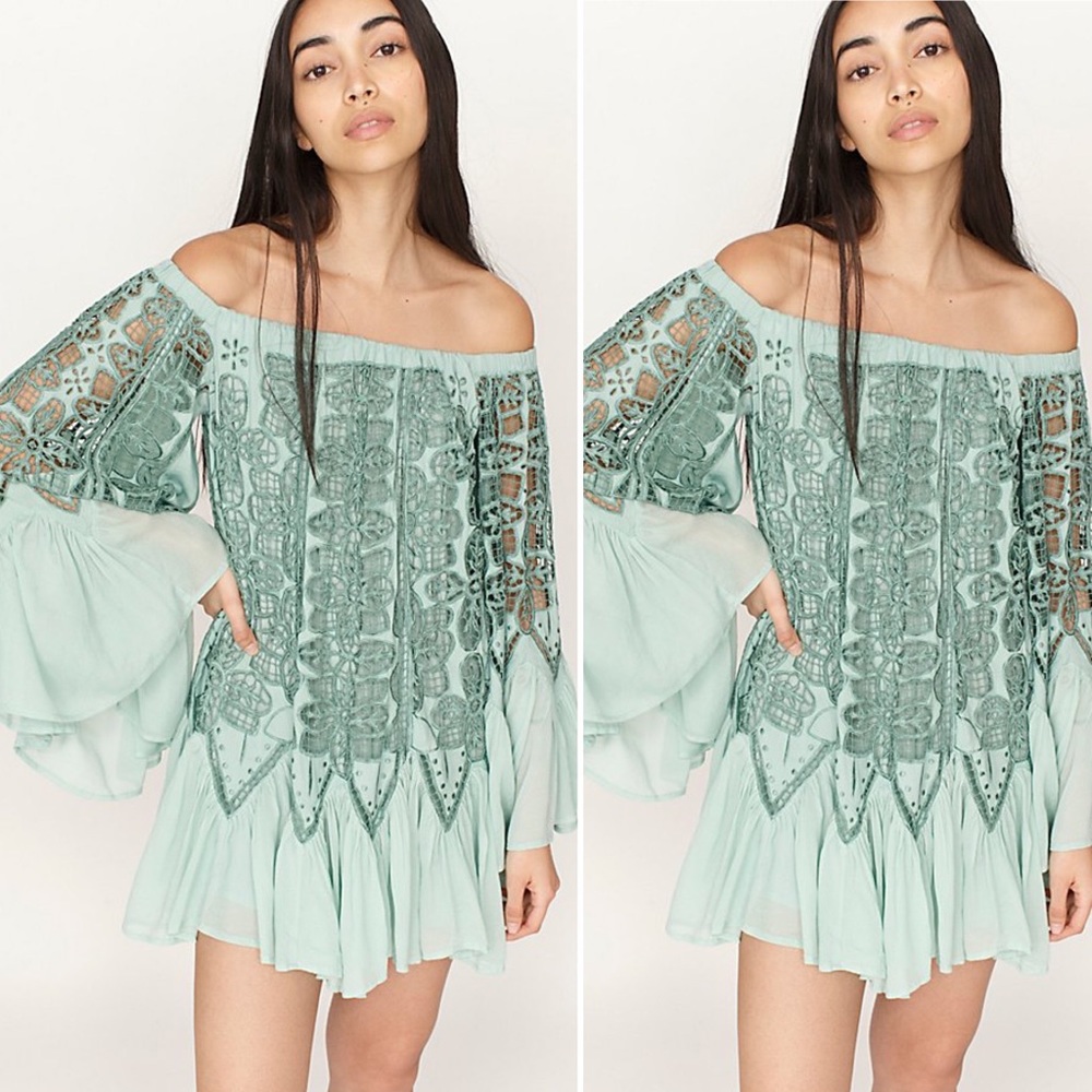 • NWT Free People Daisy Cutwork Mini Dress •